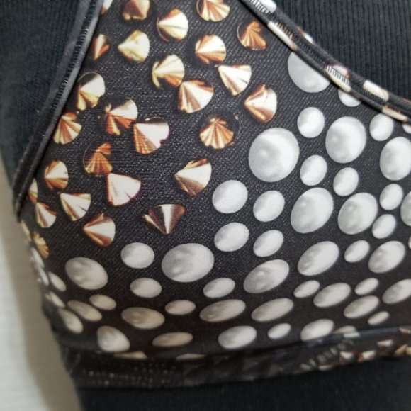 Reebok sports bra XS stud print racerback PlayIce pullover style workout gym - Picture 6 of 15